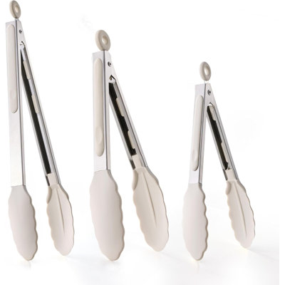 Ensemble de 3 pinces à becs en silicone de 7 po, 9 po et 12 po pour pinces à gratter en acier inoxydable