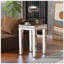 Table d'appoint en verre tendance moderne en miroir, facile à assembler avec un design en cristal et des pieds à hauteur réglable