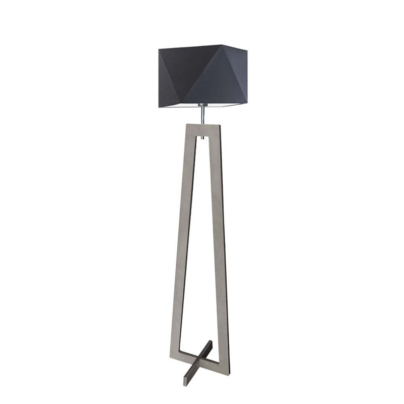 Ayaab 152 H cm Traditional Floor Lamp, Graphite, Ashen Grey