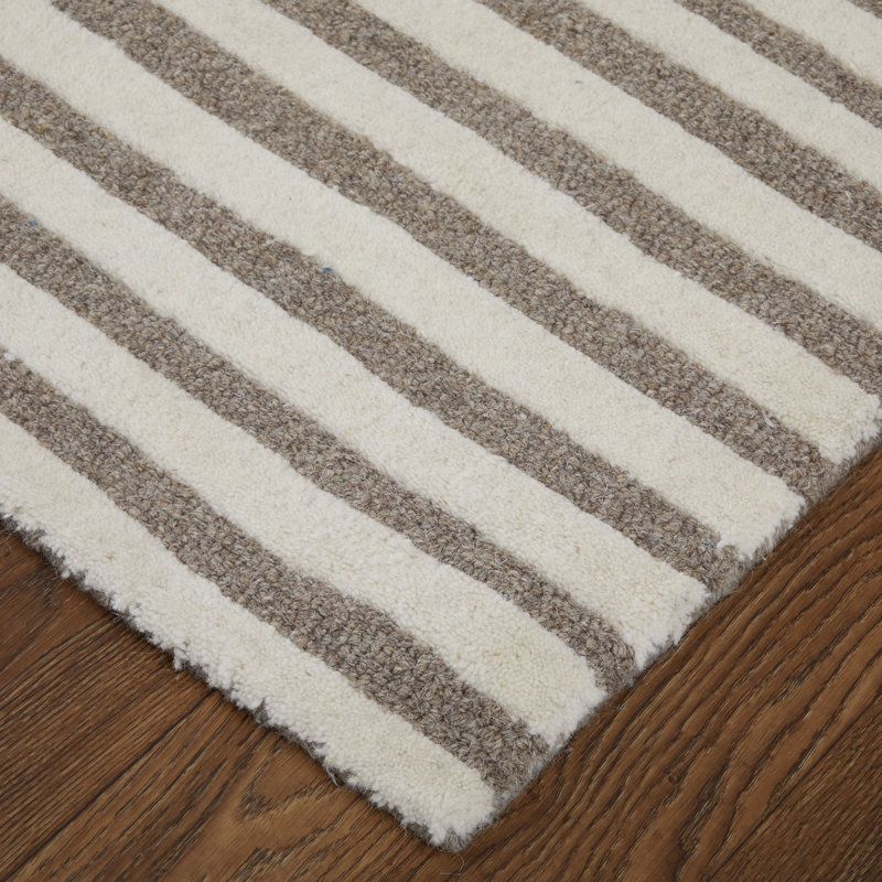 Kimball Transitional Abstract Taupe Area Rug, Rectangle 5' x 8'