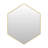 Modern Metal Framed Hexagon Wall Mirror-566911146-566911145