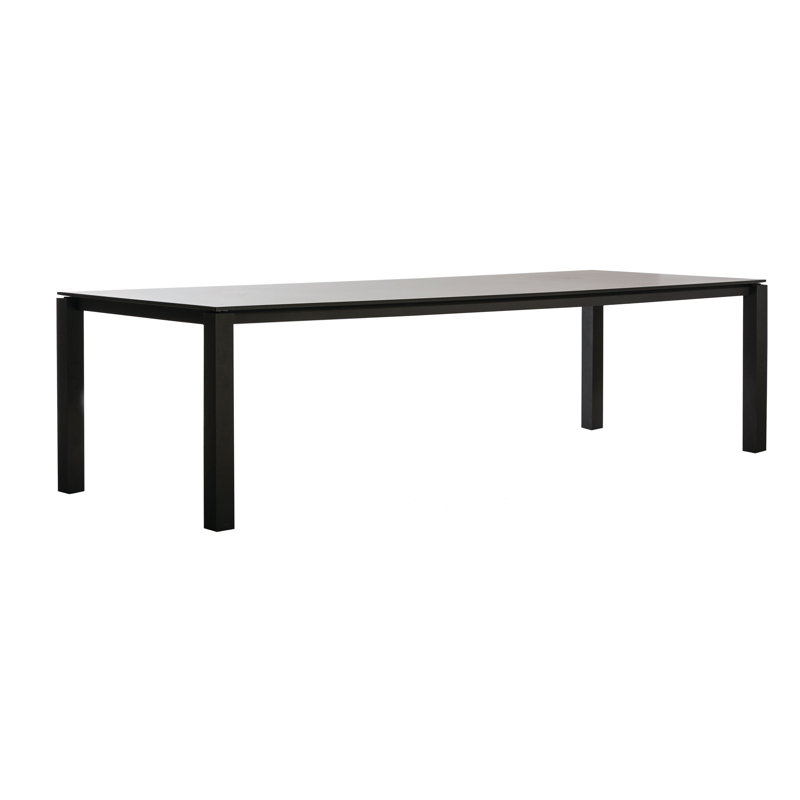 Machar Outdoor Dining Table, Black HPL, 39.38" W x 78.75" L x 29.5" H, Anthracite