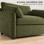 Fauteuil surdimensionné en chenille de 50 po de large Orelvessique avec assise profonde, coussins amovibles et 2 coussins-1407736042