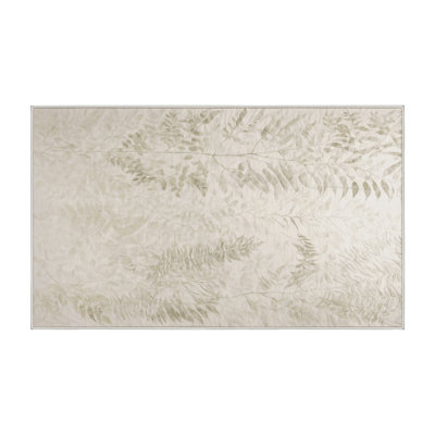Tapis beige lavable à la machine
