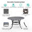 Table d'extérieur brune - aluminium robuste, peu d'entretien, spacieuse pour 4 personnes, fabrication en aluminium, pour 4 personnes