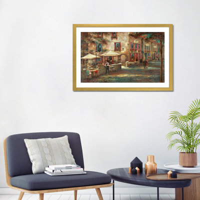 «Courtyard Café» par Ruane Manning - reproduction d'art