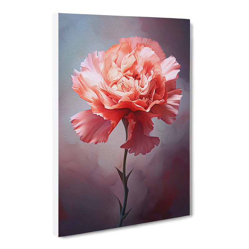 Carnation Flower Digital No.2 - Wrapped Canvas, 76cm H x 50cm W x 3cm D