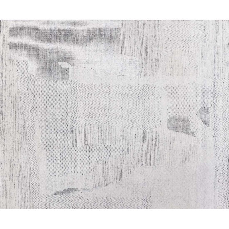Contemporary One-of-a-Kind Rectangle 9'2" X 11'11" Hand Knotted Area Rug