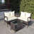 Runion 4 - Person Patio Dining Set with Rectangular Table , Cushions Included