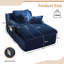Corduroy Chaise Lounge Chair with Removable Washable Cover, No Assembly, Anti-Slip Base for Living Room & Bedroom-684845519