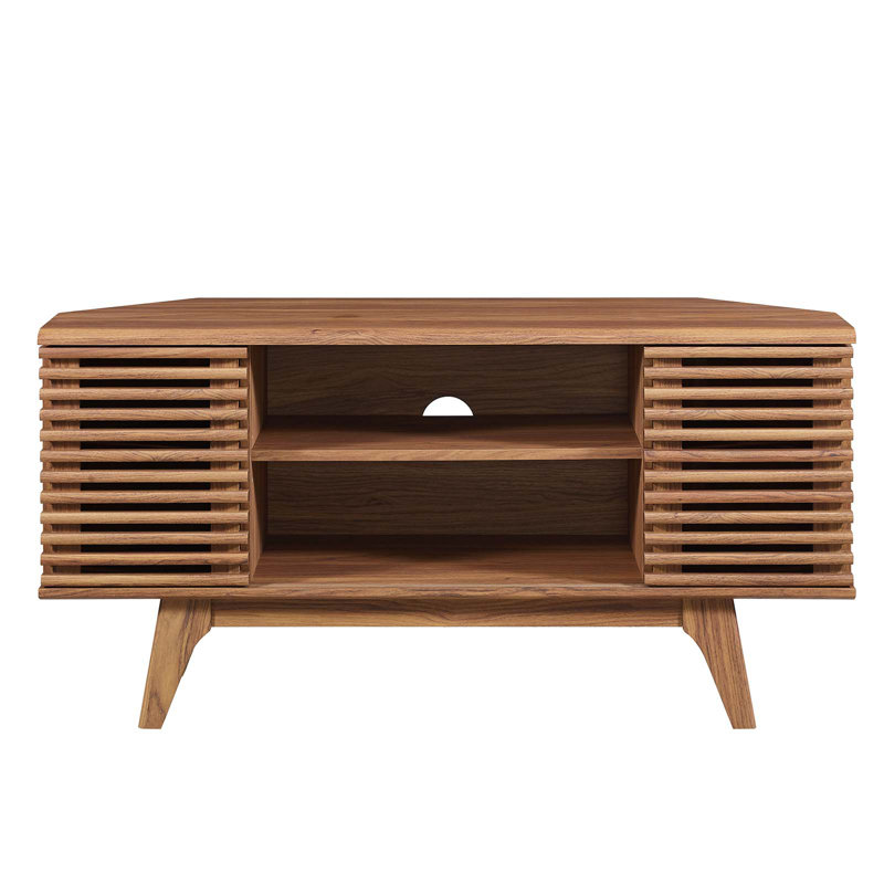 Render 46" Corner TV Stand by Modway, Walnut