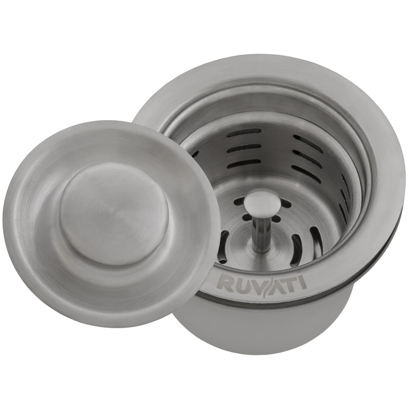 Ruvati Deep Basket Strainer Drain for Kitchen Sinks, Stainless Steel