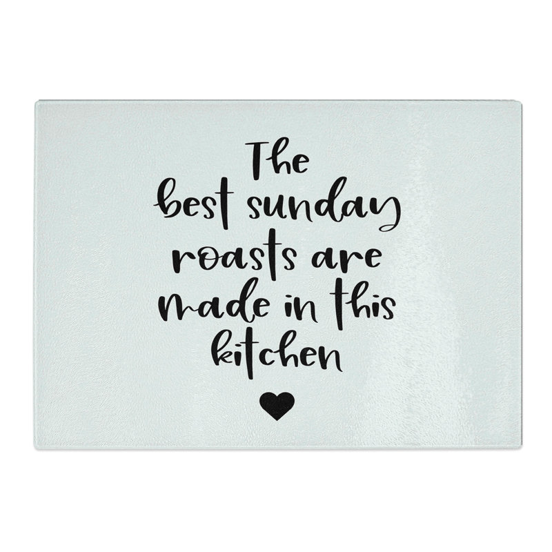 Sunday Roasts Typography Chopping Board, 20cm W x 28.5cm L