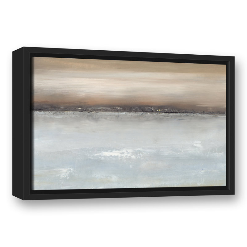 Reflections Floating Framed Canvas, 13.75" H x 19.75" W x 1.75" D, Black Floater Framed