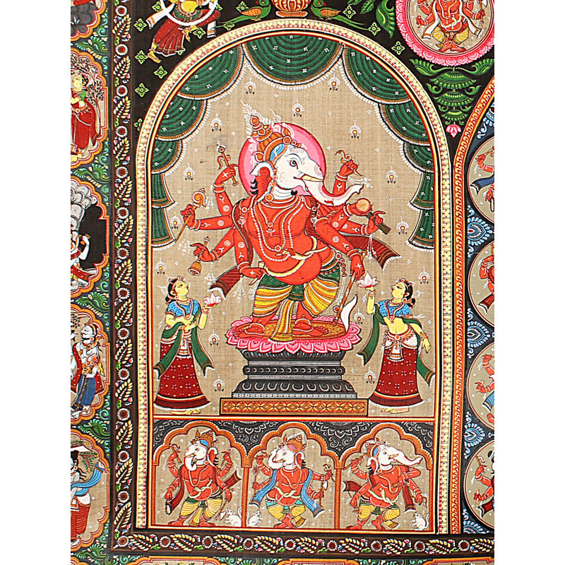 «Panchmukhi Lord Ganesha Story» | Peinture de Patta | Odisha Art