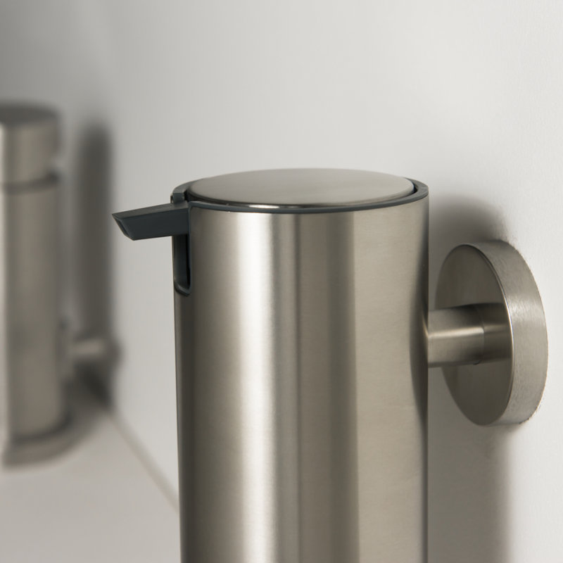 Tiger Soap Dispenser Boston, Silver, 10.5cm H x 5cm W x 9cm D