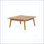 Table basse carrée en bois d'acacia à lattes ouvertes