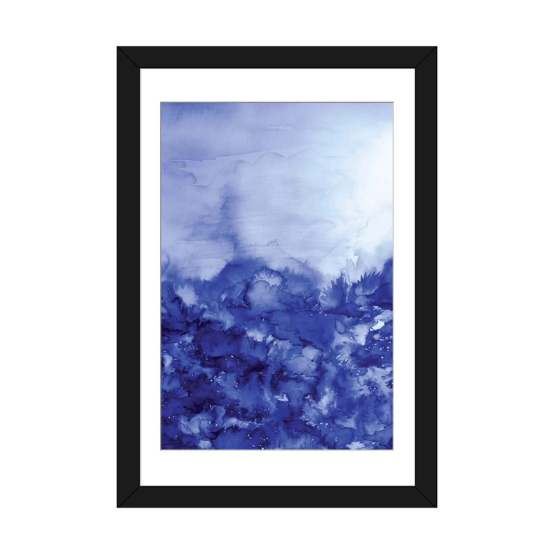 Into Eternity, reproduction d'art sur toile tendue en bleu indigo, Toile tendue, H 24 po x l 16 po x P 1 po, Blanc