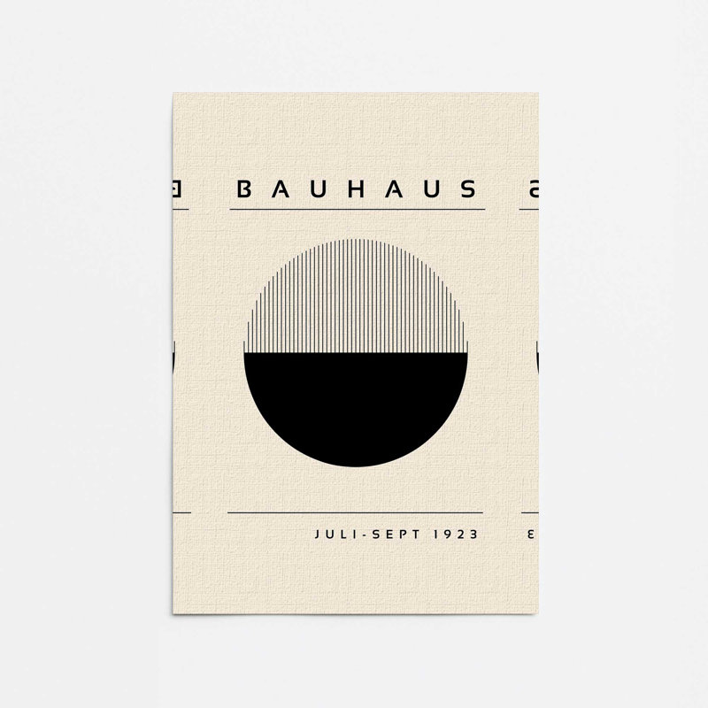 Impression éclipse de géométrie du Bauhaus, Toile tendue, H 18 po x l 12 po