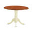L'ensemble de meubles de salle à manger 3 pièces comprend une table de cuisine ronde avec Dropleaf et 2 chaises de salle à manger, 42 po x 42 po, babeurre et cerise-523655863-414166258
