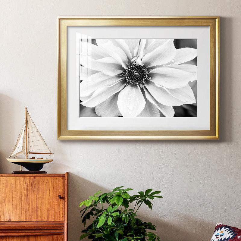 Hello Daisy, reproduction encadrée de qualité supérieure, prête à être accrochée, H 26,5 po x l 36,5 po x P 1 po, Or