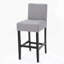 Tabouret de bar 30 pouces en tissu avec structure en bois massif (ensemble de 2)-569601332