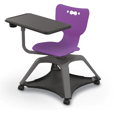 Hierarchy Enroll Tablet Arm Desk Chair with Cup Holder and Soft Casters