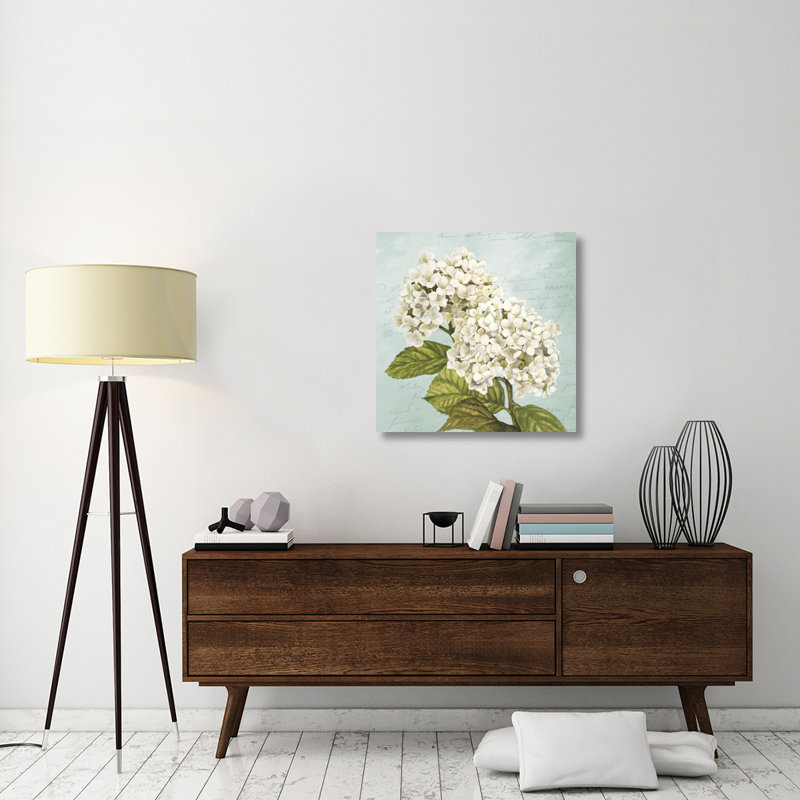 " Hydrangeas III (Aqua) ", 40" H x 40" W x 1.5" D