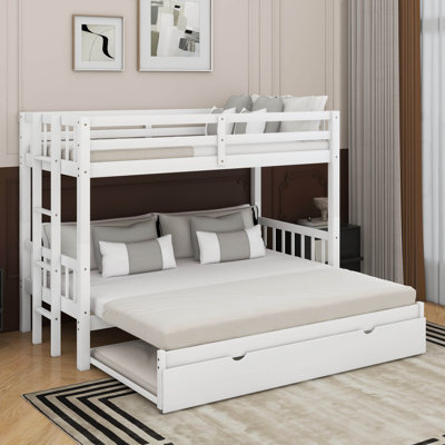 Twin Over Pull-Out Bunk Bed With Trundle