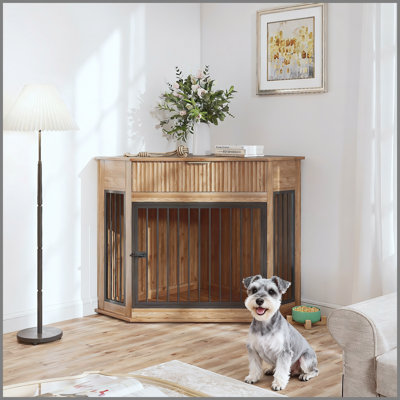 Meuble de rangement de 44,6 po en MDF pour petits / moyens chiens