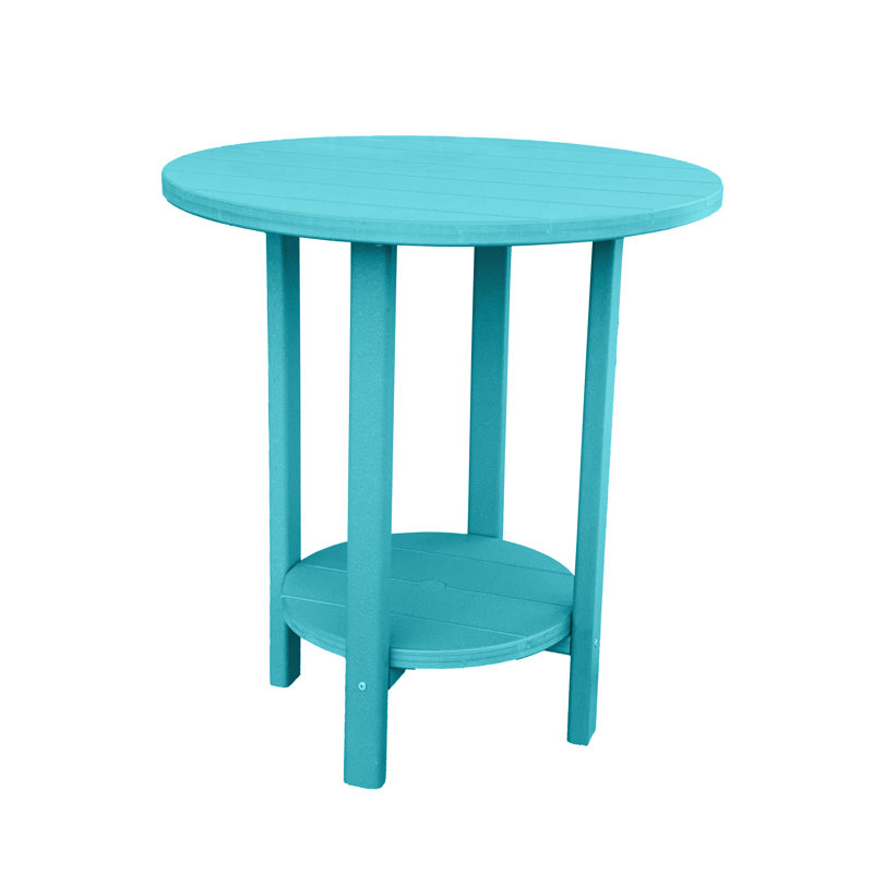 Table bistro Gloridine pour l'extérieur, Bleu sarcelle