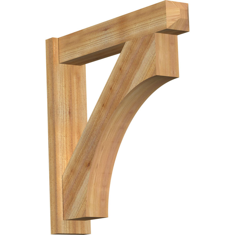 Persienne en bois rustique Westlake Craftsman, P 24 po x H 36 po, Cèdre rouge de l'Ouest de 6 po (sciage brut)