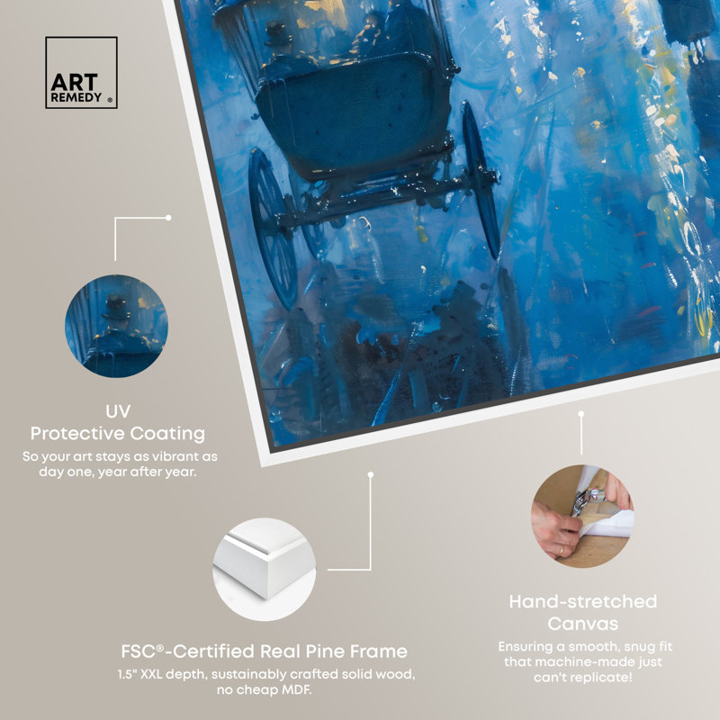 Blue and White Vincent Van Gogh Inspired Canvas Print, 31" x 21"