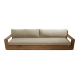 Germelino Outdoor 3 - Seat Teak Patio Sofa with Sunbrella Cushions