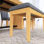 Ensemble de table de salle à manger extensible en bois massif 6 pièces avec banc-1012458922-1012458923