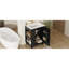 Meuble-lavabo classique de 24 po avec poignées en métal élégantes, charnières à fermeture en douceur, espace sous l'évier et robinets pré-percés avec pieds en pin de 24 po, planches et compartiments ouverts latéraux