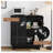 1Pcs Modern Sideboard Buffet Cabinet With Linear Panel Design, Storage Buffet & Entryway Cabinet With Adjustable Shelves，Perfect Storage For Dining Room, Kitchen, And Entryway-1302275080