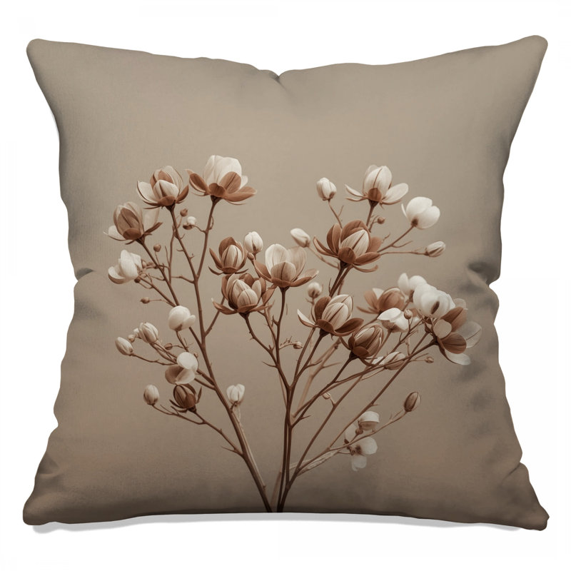Coussins décoratifs Beige Magnolia, 20 x 20 pouces