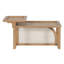 Table basse 2 pièces en bois de rotin gigogne