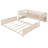 Full XL Over Queen Low Bunk Bed With LED Shelves and Pegboard-1934433695-1934281117