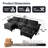 120" Wide 3 Seat U-Shaped Modular Chenille Sectional Sofa Couch-102494208