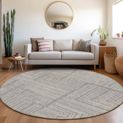 Tapis d'intérieur / extérieur gris Clayra 
