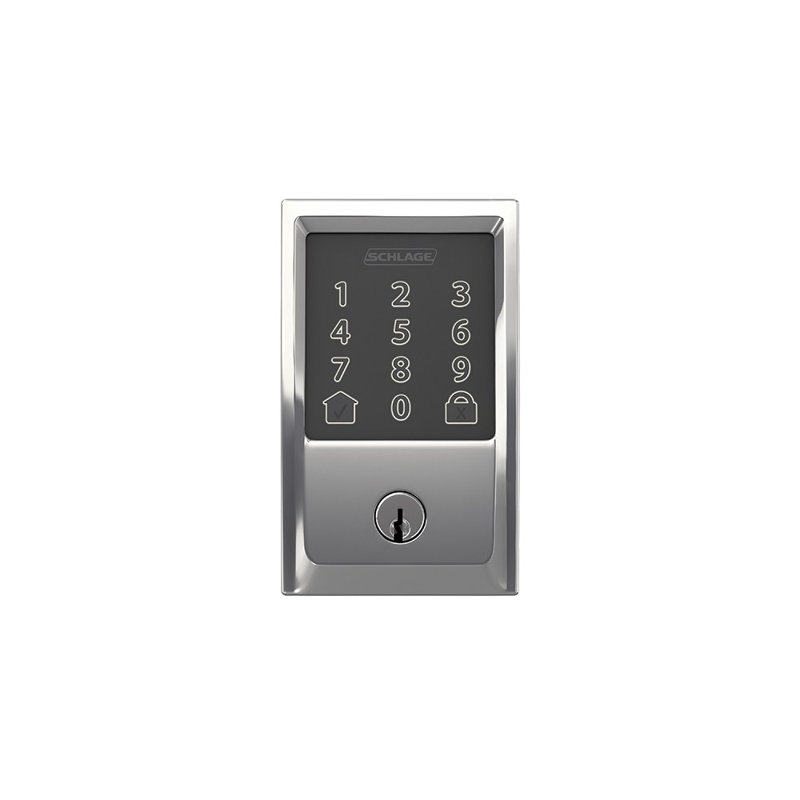Encode Smart WiFi Deadbolt with Century Trim, Bright Chrome, Yes