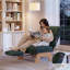 Fauteuil d'appoint en velours côtelé avec repose-pieds en velours côtelé | Dossier réglable à 3 positions, coussin lombaire et siège rembourré confortable-133033480