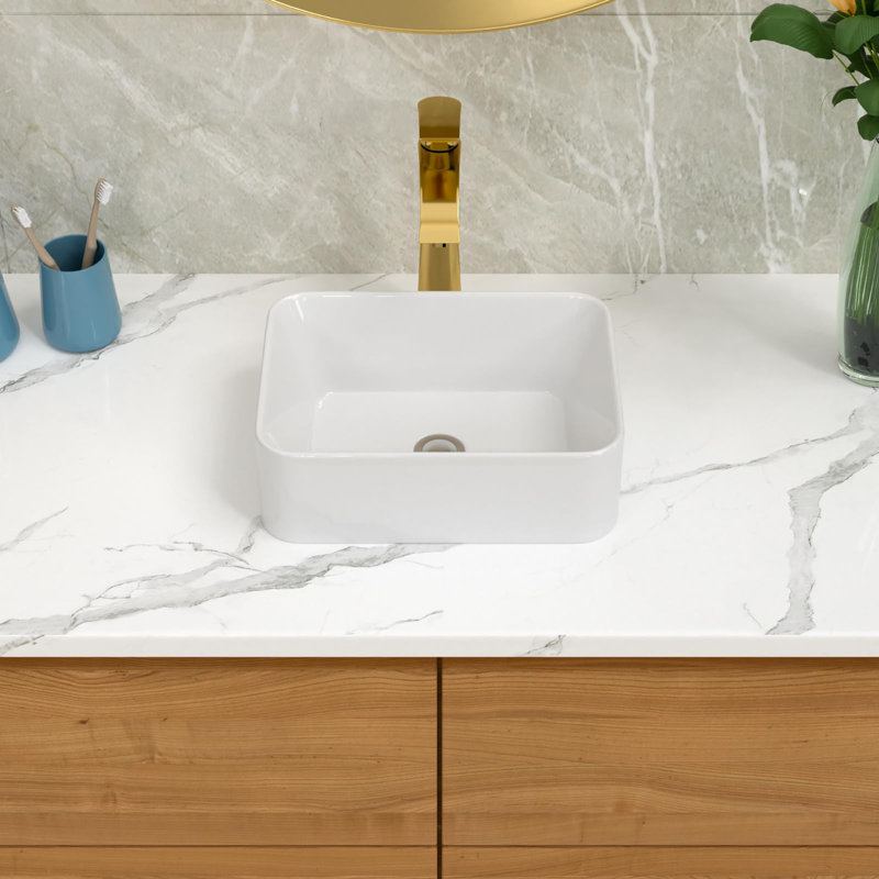 Vessel Sink Rectangular 16"x12" Rectangle Bathroom Sink