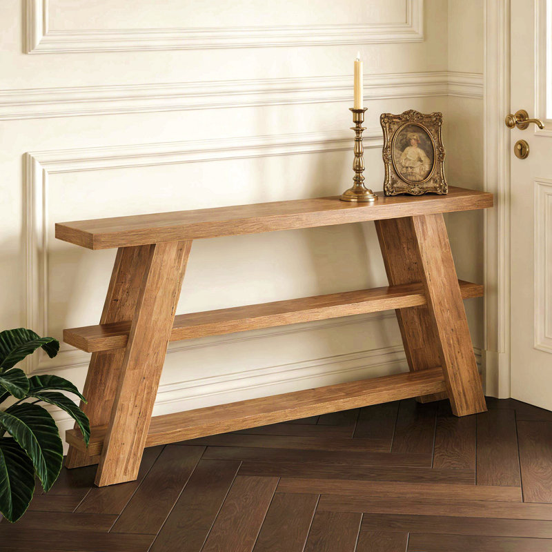 Table d'appoint mince avec rangement, console à 3 niveaux, canapé