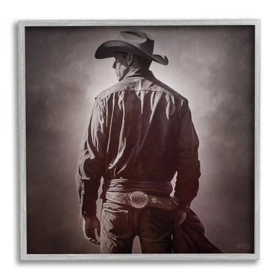 " Monochrome Cowboy Silhouette " by RB