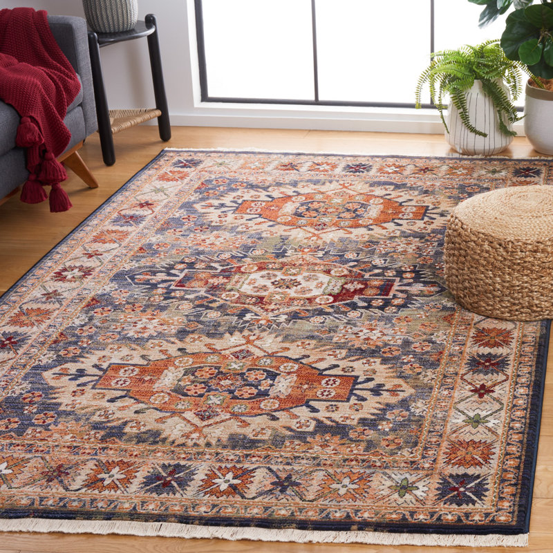 Tapis performance persan oriental rétro, Rectangle 5 pi 3 po x 7 pi 7 po