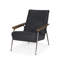 Fauteuil en cuir véritable capitonné de 93,98 cm de large-1488830789