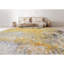 Abstract Area Rug in Gold/Charcoal
